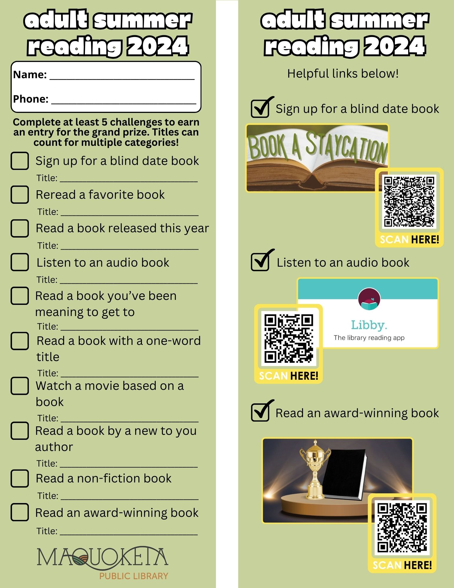 Adult Summer Reading Challenge