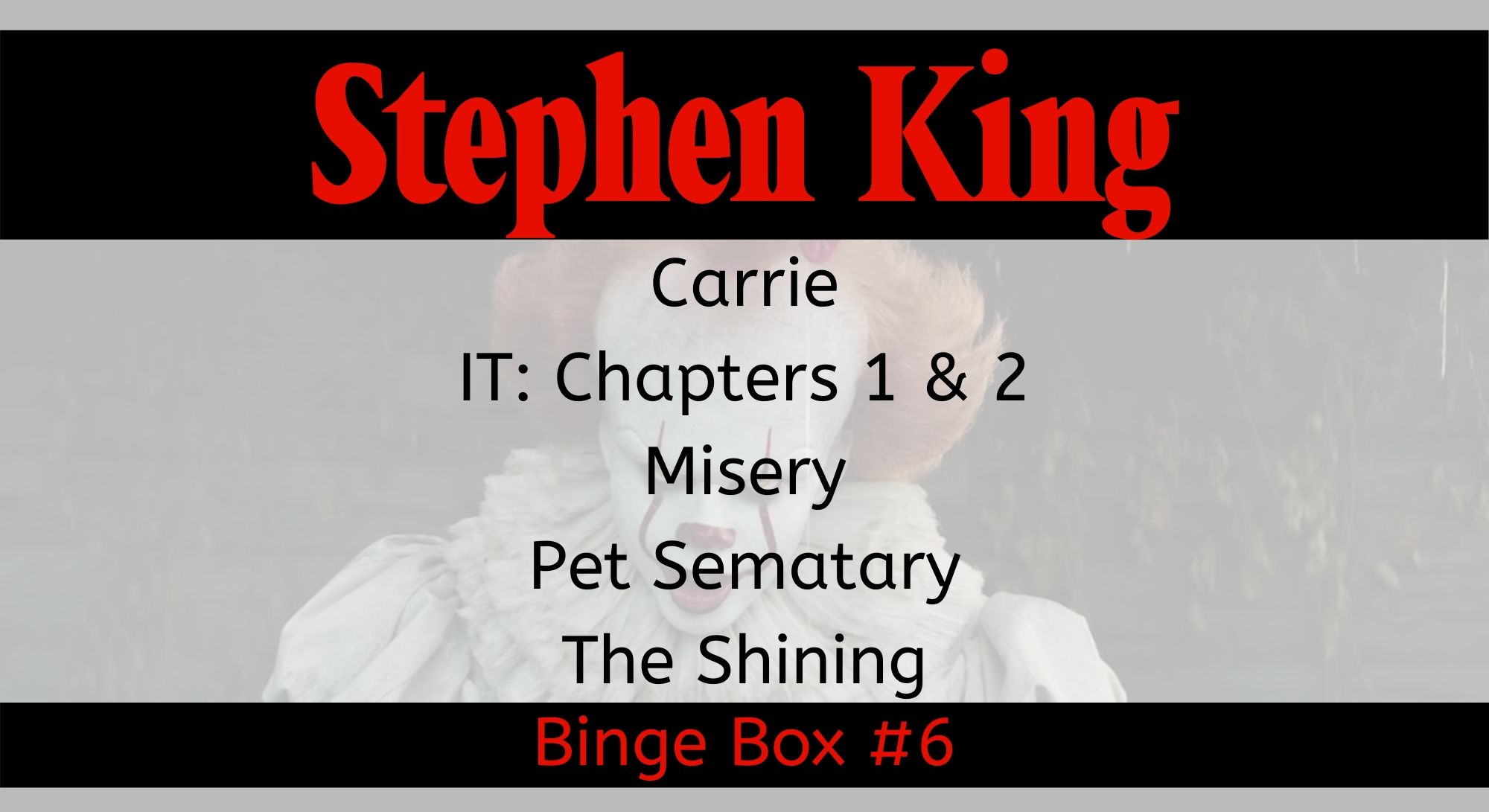 Stephen King Binge Box