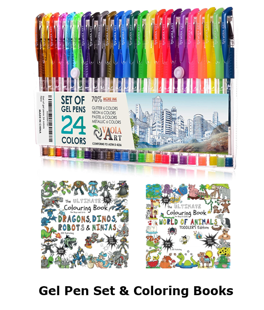 Gel Pen & Coloring Books